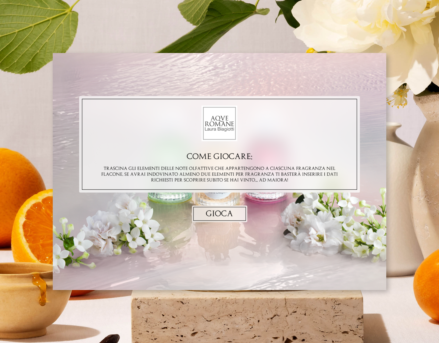 schermata iniziale contest